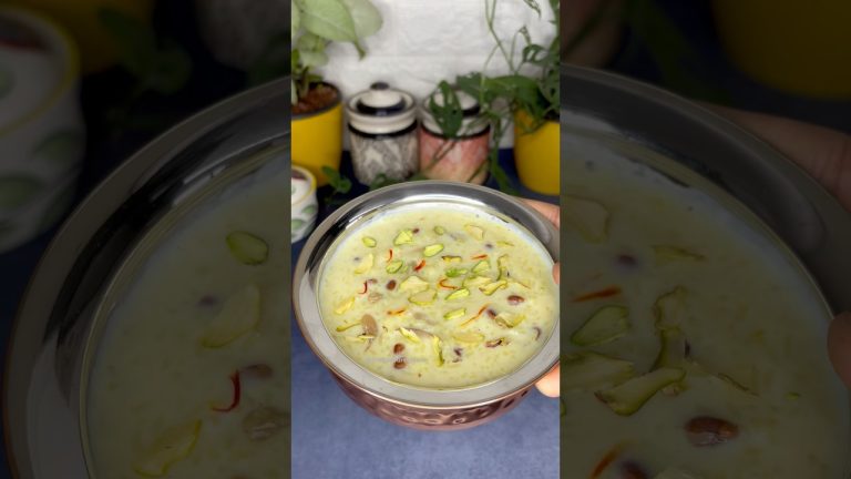 Rice Kheer Recipe | Chawal Ki Kheer | Sweet Dessert Recipe | Rice Pudding #shorts #youtubeshorts #yt