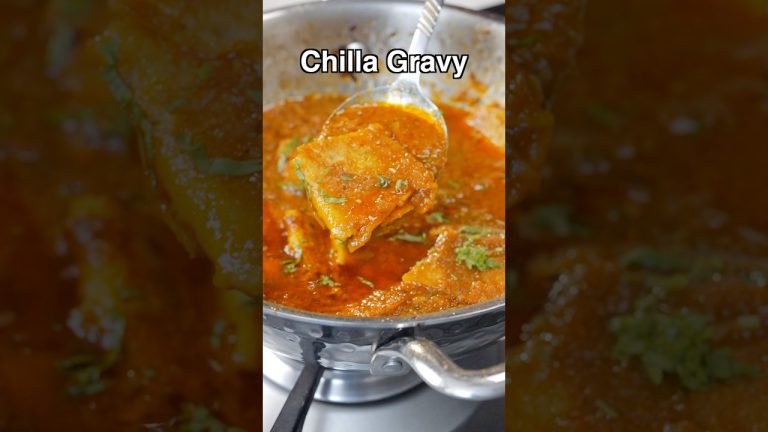 Jab ghar pe na ho koi subzi – chilla Gravy #bharatzkitchen #food #recipe