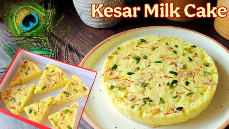 Kesar Milk Cake in 10 Minutes | Instant Easy Janmashtami Bhog Recipe | Janmashtami Special Milk Cake