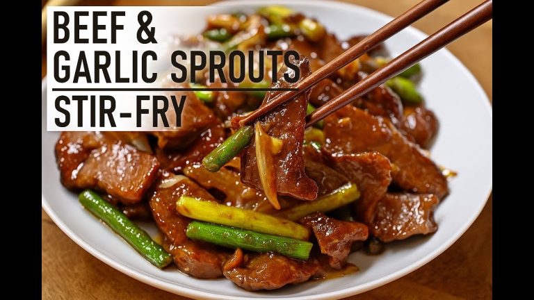 Quick & Easy Beef and Garlic Sprouts Stir-Fry | Flavorful Asian Recipe in 15 Minutes