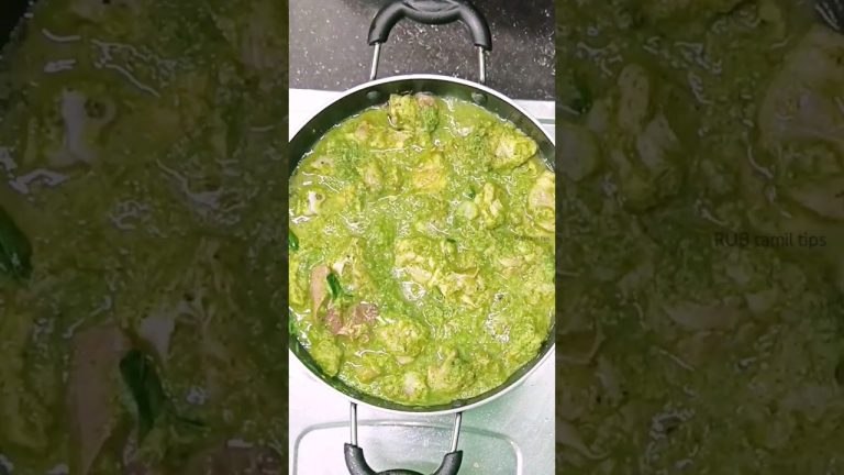 hariyali chicken recipe | பச்சை கலர்ல கோழி கறி | green chicken | #shorts #trending #tamil