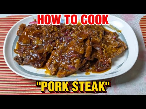 Pork Steak Recipe.  Easy Filipino Style Pork Steak Cooking Tutorial.