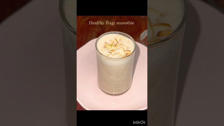 #healthy ragi smoothie #fingermillet drink #quickandeasy breakfast in 10 minutes #tasty #easyrecipe