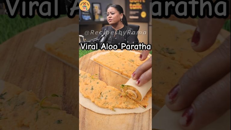 Bharti Singh Viral Twisted Aloo Paratha Recipe #shorts #bhartisingh #alooparatha