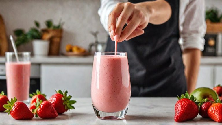 STRAWBERRY SMOOTHIE TO LOSE WEIGHT FAST & BURN BELLY FAT!