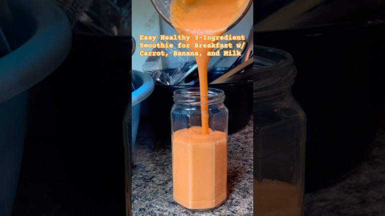 Easy Healthy 3-Ingredient Smoothie for Breakfast #recipes #easyrecipes #smoothie #healthyrecipes