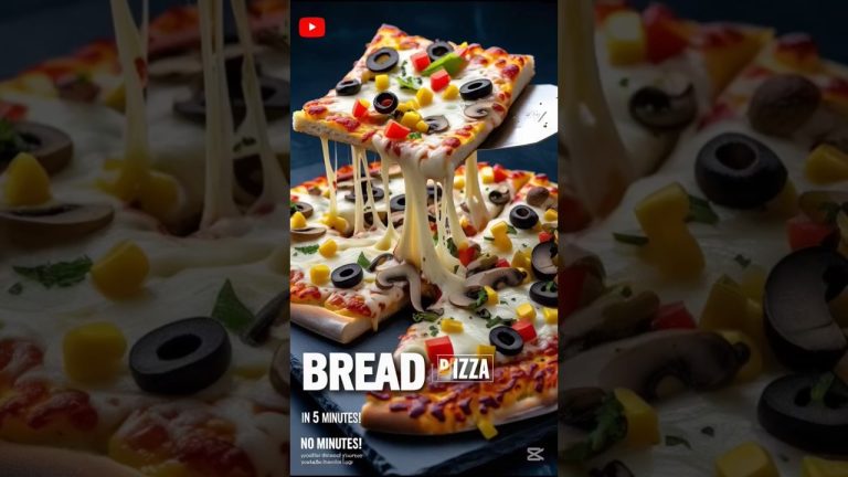 Bread Pizza in 5 Mins!🍕#shorts #recipe #pizza