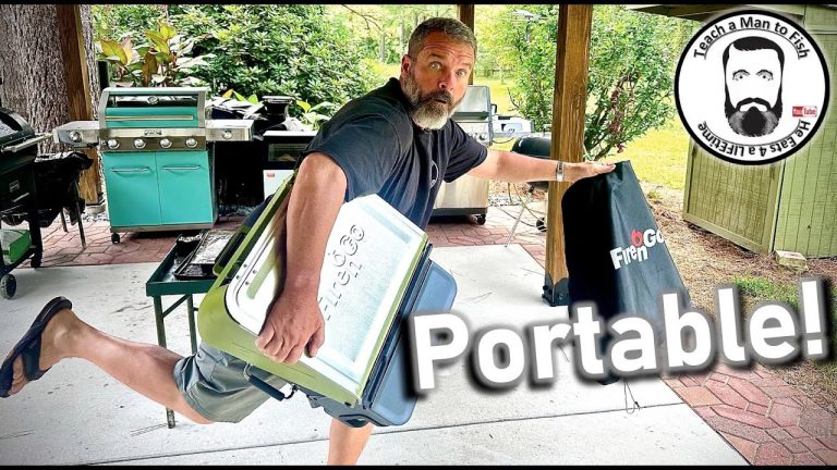 🔵 Can a 100% Battery Tailgate Pellet Grill/Smoker Do It? EXIT Fire n Go Review | Teach a Man to Fish
