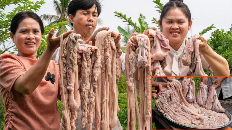Unbelievable Village Feast: Pig Intestine & Stomach Phalov Recipe You’ve Never Seen Before!