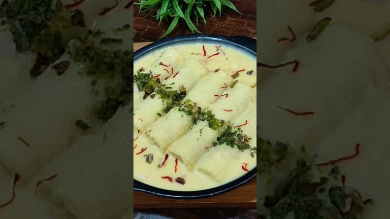 Bread Malai Roll | Bread dessert recipes | Bread Custard recipe #breadmalairoll #shorts