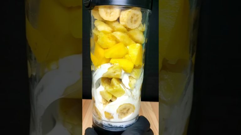 Delicious Tropical Smoothie 🍍🥭🍌 | Banana Mango Yogurt Blend