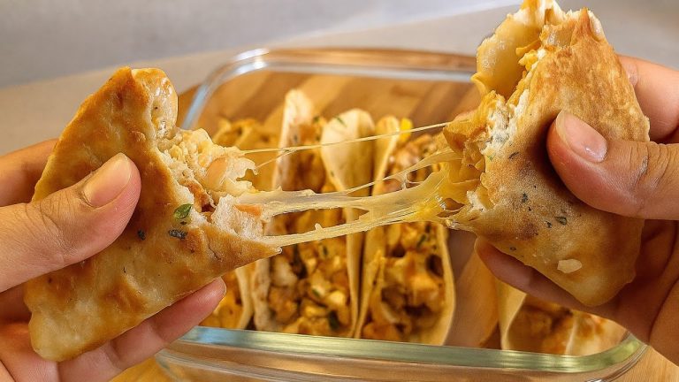 Cheesy Chicken Tacos 🌮 Easy & Crispy Homemade Recipe