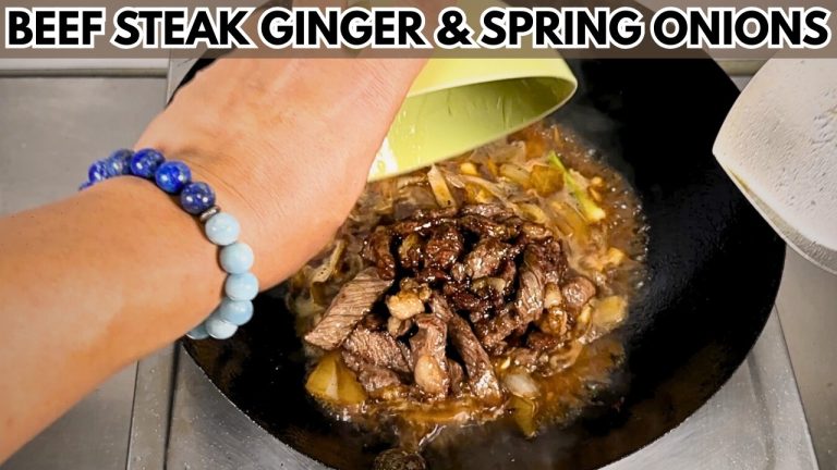 Sizzling Beef Steak with Ginger & Spring Onions | Wally Cooks Everything