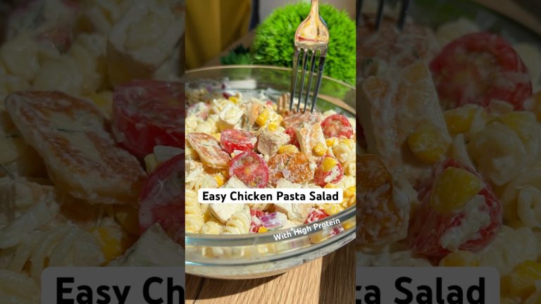 Chicken Pasta Salad Recipe | Light & Fresh Summer Meal #shorts