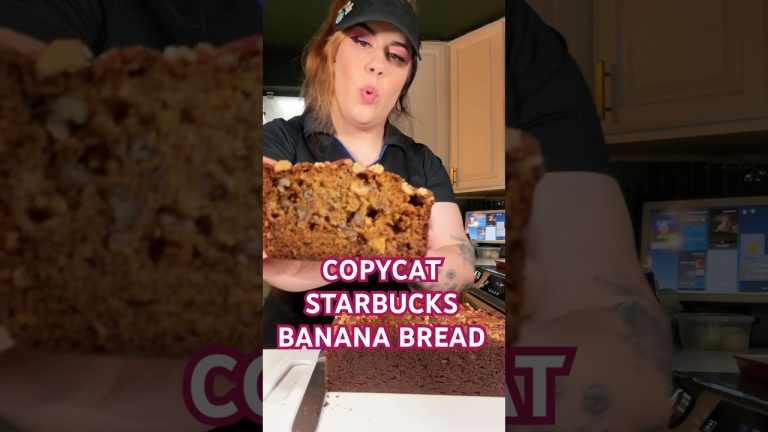 COPYCAT Starbucks Banana Bread Loaf #baking #copycatrecipe #recipe