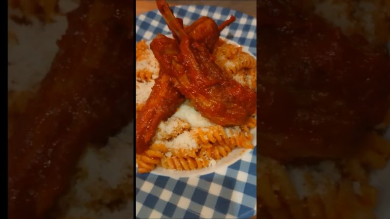 Lamb ribs,tomato sauce pasta and pecorino…  #food #recipe #shorts #cooking #family #dinner #cute