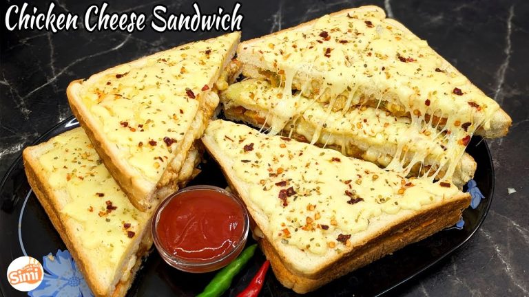 Chicken Cheese Sandwich Recipe | Chicken Melt Sandwich | Sandwich Recipe