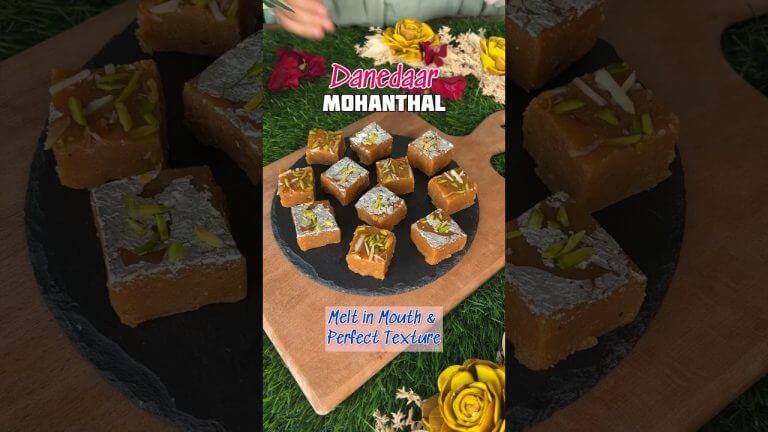 Danedaar Mohanthal ! This is soft, daanedar & soo soo easy. Diwali essential Mithai