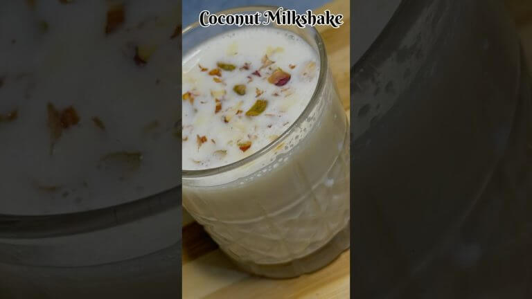 Coconut Milkshake | healthy homemade drink #smoothie #shortsfeed