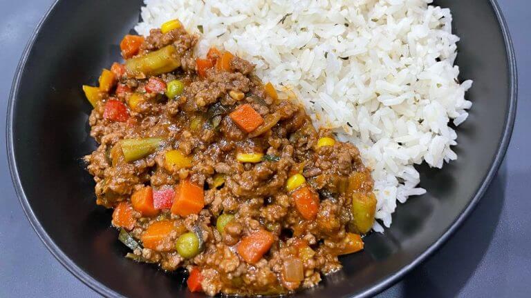 Minced beef stew recipe with veggies