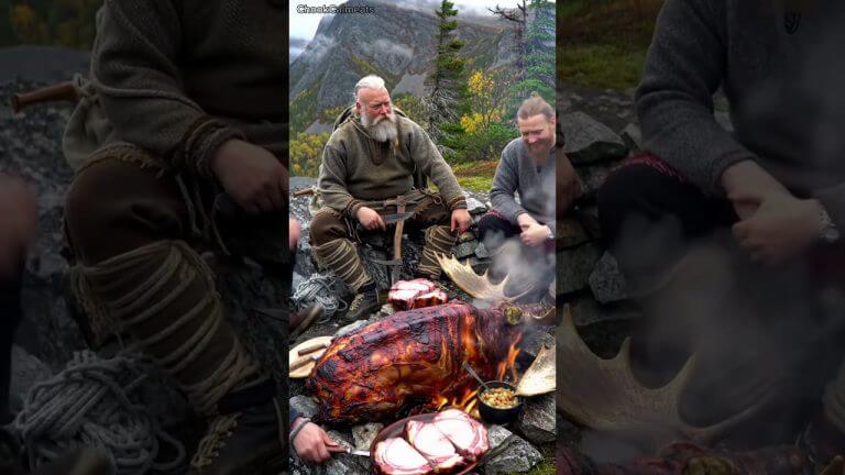 Viking Fire-Roasted Moose Feast Party!