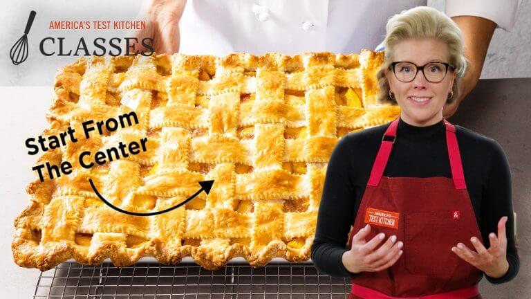 How to Make a Lattice-Top Peach Slab Pie, Step-by-Step | ATK Classes