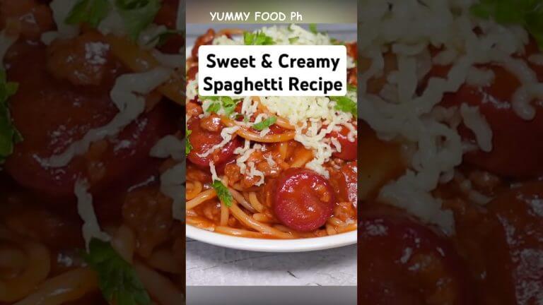 BEST FILIPINO SPAGHETTI Recipe! Sweet & Creamy – Perfect for Parties! 🍝 #spaghetti