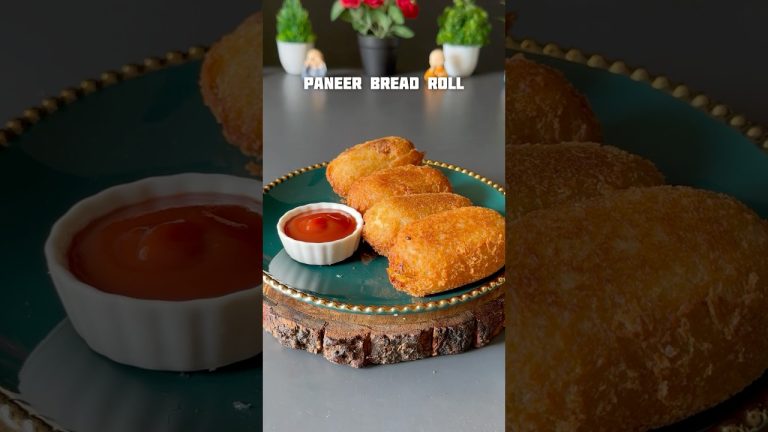 Crispy Paneer bread roll recipe #shorts #paneer #potato #bread #breadrolls