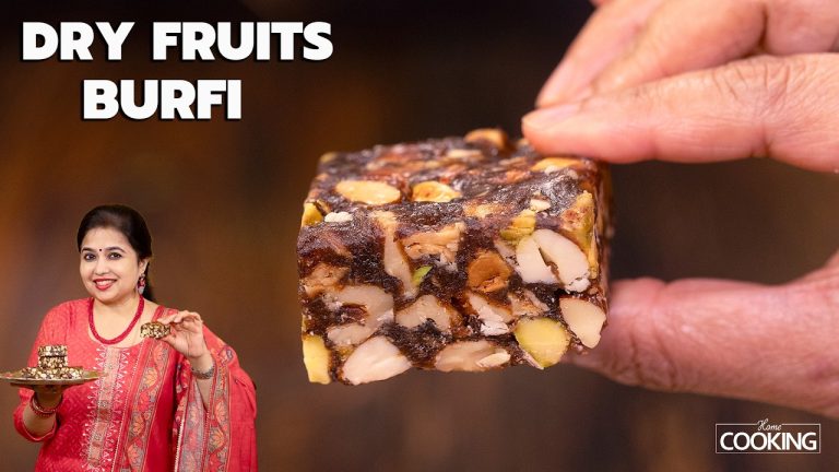 Dry Fruits Burfi Recipe | Healthy Sugar Free Burfi | Easy Indian Sweet