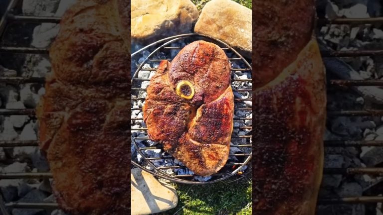 Giant Meat BBQ in Snow | Outdoor Cooking Adventure#BbQ#cooking