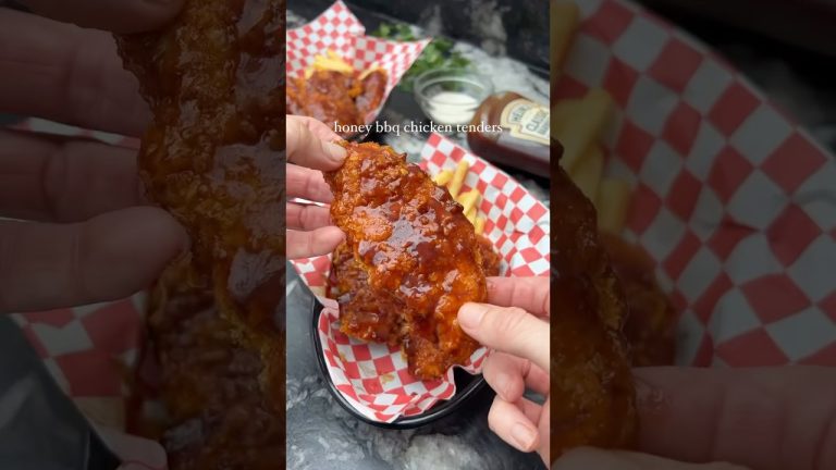 High Protein BBQ Chicken Tenders! Only 386 Calories!🍖🍗🔥#food #shorts #highproteinrecipes