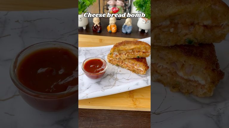 Cheesy Bread Bomb Recipe #shorts #recipe #breadsnacks #viral #trending #shortsfeed #food #shortvideo