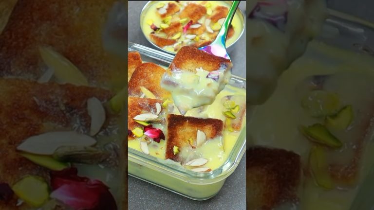 Viral Bread and Milk Recipe👌 Easy Dessert 😋 #bread #milkrecipe #indiandessert