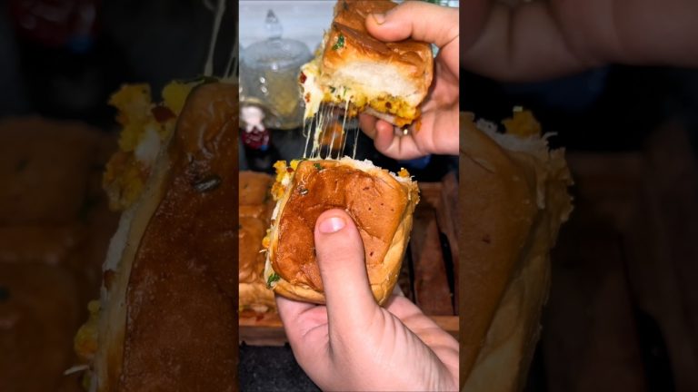 Cheesy Masala Pav Sliders 🤩 Street Food Meets Cafe Vibes! | Easy Recipe #shorts #shortvideo #food