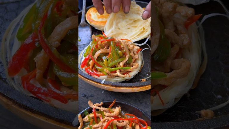 Chinese burger Fish-flavored shredded pork