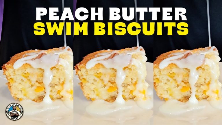 Peach Butter Swim Biscuits | Easy Southern Dessert Recipe 🍑✨