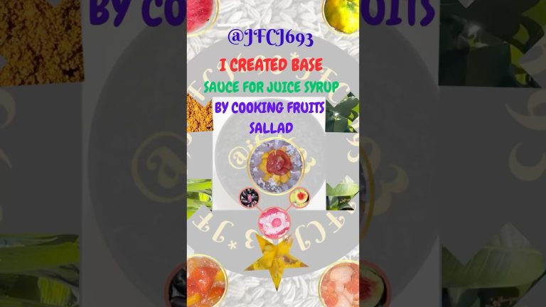 I CREATED BASE SAUCE | Juice Syrup | Fruit Salad | Smoothie | Mixed Fruit Juice |#shorts