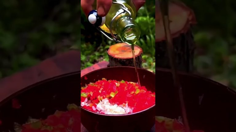 Enjoy the best steak and crispy fries while cooking over an outdoor campfire #shorts #shortfeed