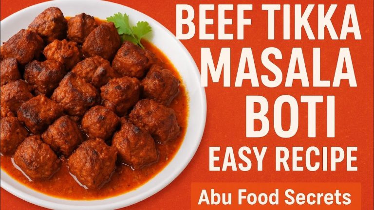 Beef Tikka Masala Boti Recipe | Easy Restaurant Style Tikka  at Home | Abu Food Secrets