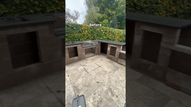 GARDEN PROJECT – OUTDOOR KITCHEN WITH TRAEGER GRILL + BEEFEATER BBQ