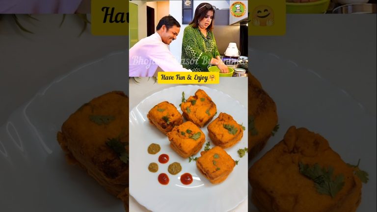 Cheesy Crispy Bread Pakora❤#shorts #farahkhan #trending #comedy #youtubeshorts