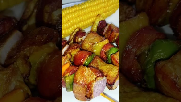 BROCHETAS DE CERDO MUY FÁCIL EN FREIDORA DE AIRE