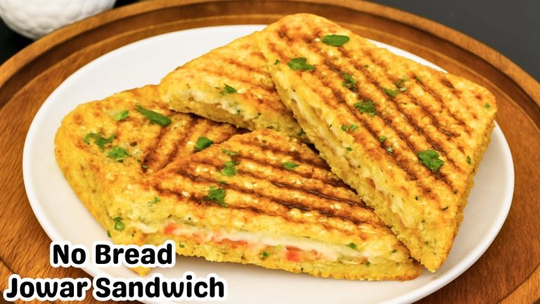 No Bread Sandwich Recipe | Low Carb & High Protein Sandwich | Gluten Free Veg Sandwich Recipe