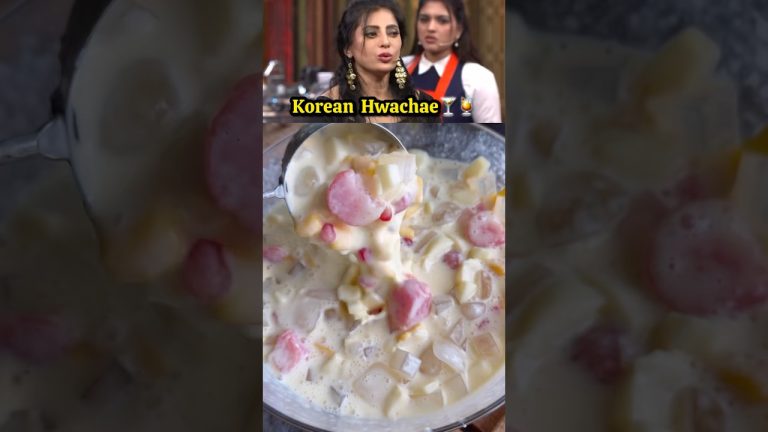 😱🔥Cook with comali 6 KOREAN STREET FOOD HWACHAE😍Korean fruit milk recipe #cookwithcomali #vijaytv