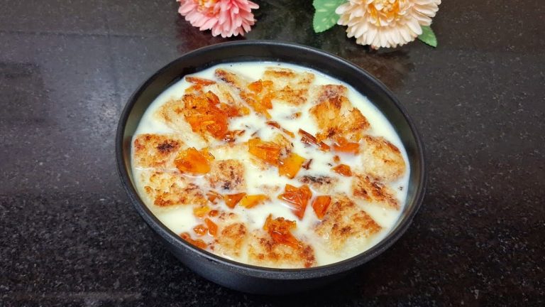 Quick Dessert with Milk & Bread | Easy Bread Custard Recipe |  No Oven Needed! | 5 Minute Dessert