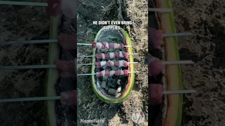 This Guy Just Made the Ultimate Watermelon BBQ on the Shore 🍉🔥