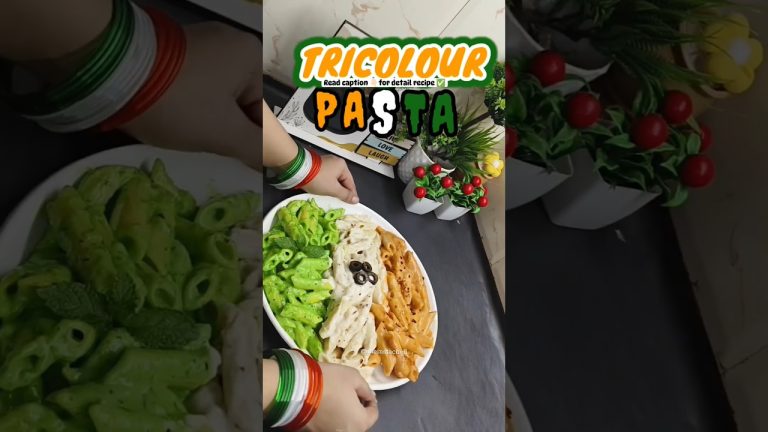Tricolour recipe | Tricolour pasta #pastarecipe #independenceday #tricolorfood #tiranga