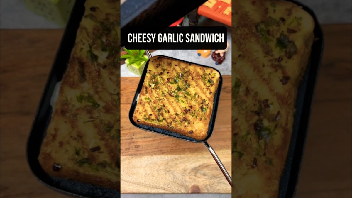 Cheesy Garlic Sandwich | Pizza Style Sandwich | Cheese Garlic Sandwich | Evening Snack