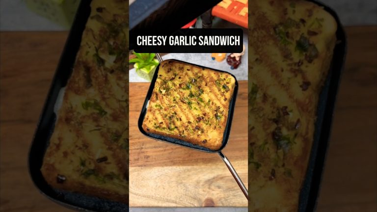 Cheesy Garlic Sandwich | Pizza Style Sandwich | Cheese Garlic Sandwich | Evening Snack