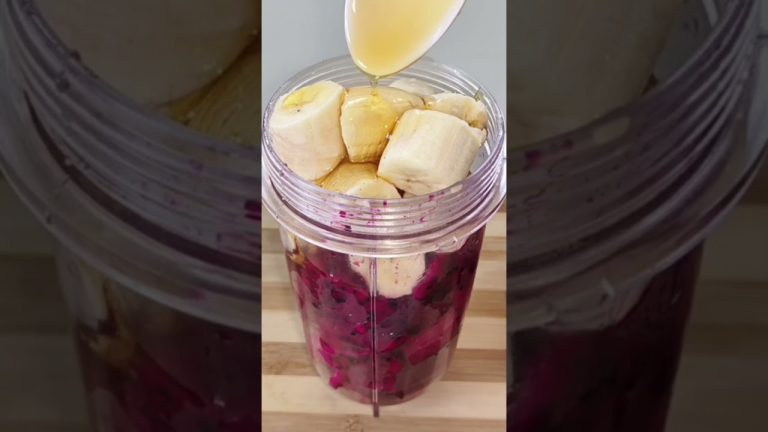 Dragon Fruit Banana Smoothie/Easy Dragon Fruit Smoothie/#smoothie